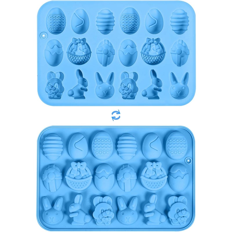 szt. Silikonowa foremka wielkanocna na czekoladki i słodycze, Silikonowe foremki na czekoladki w kształcie wielkanocnego króliczka, Różne foremki w ks