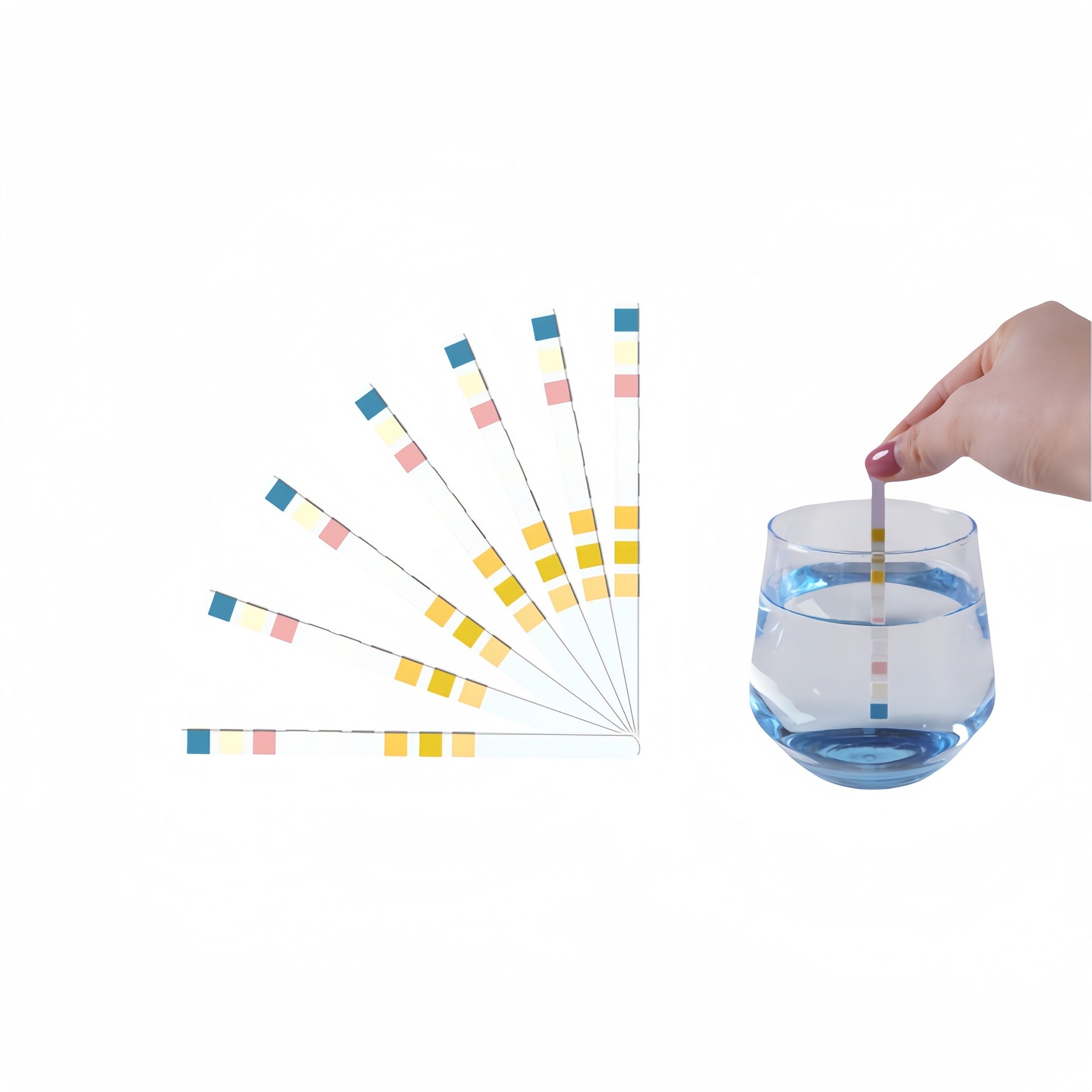 100 bandelettes de test 9 en 1 pour l'eau, kits d'analyse de l'eau pour l'eau potable&nbsp;: chlore libre, chlore total, pH, dureté de l'eau - 9