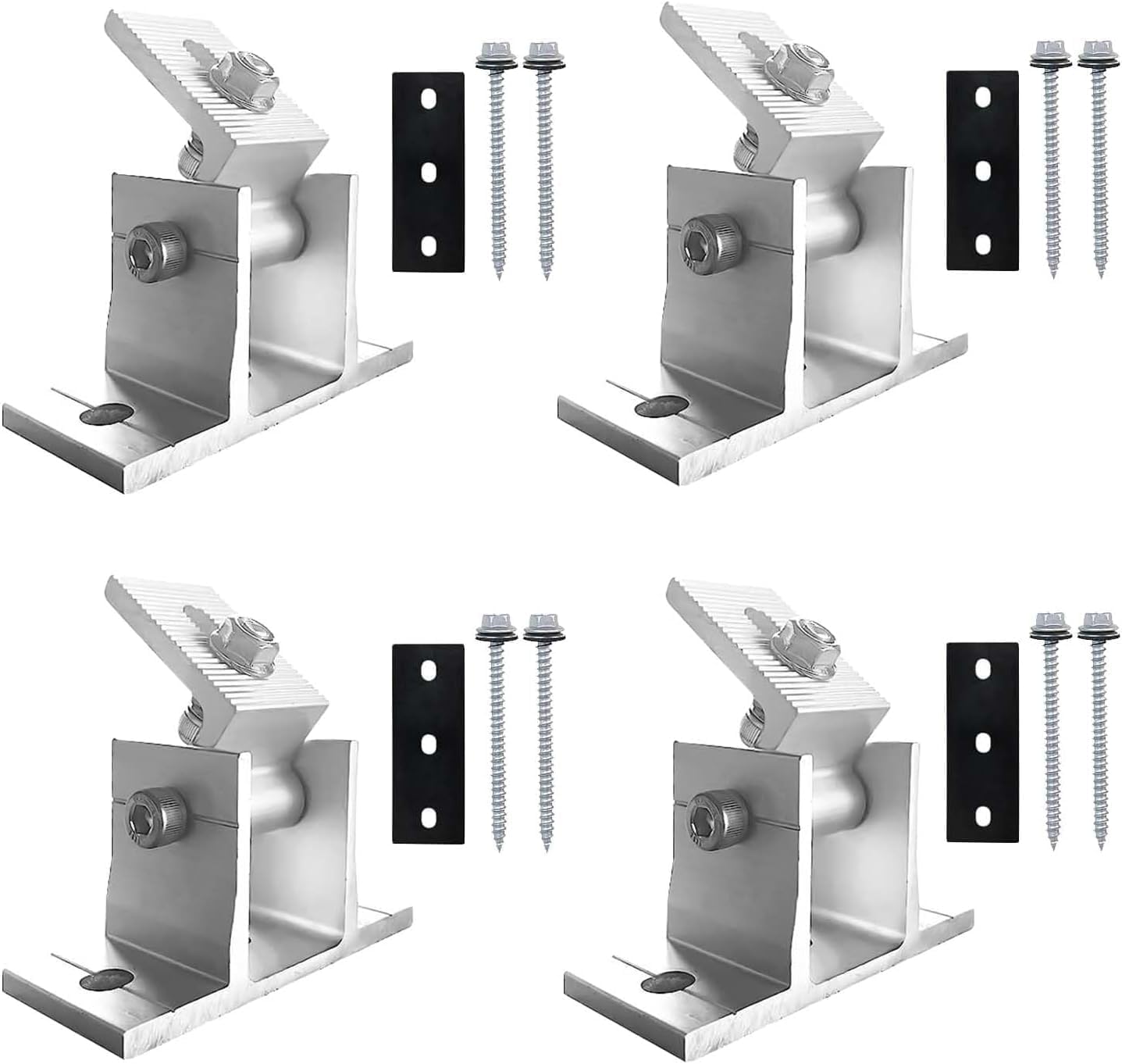 Lote de clips de puesta a tierra para panel solar de mm soporte de montaje para panel solar en el techo fijación estable para sistemas fotovoltaicos