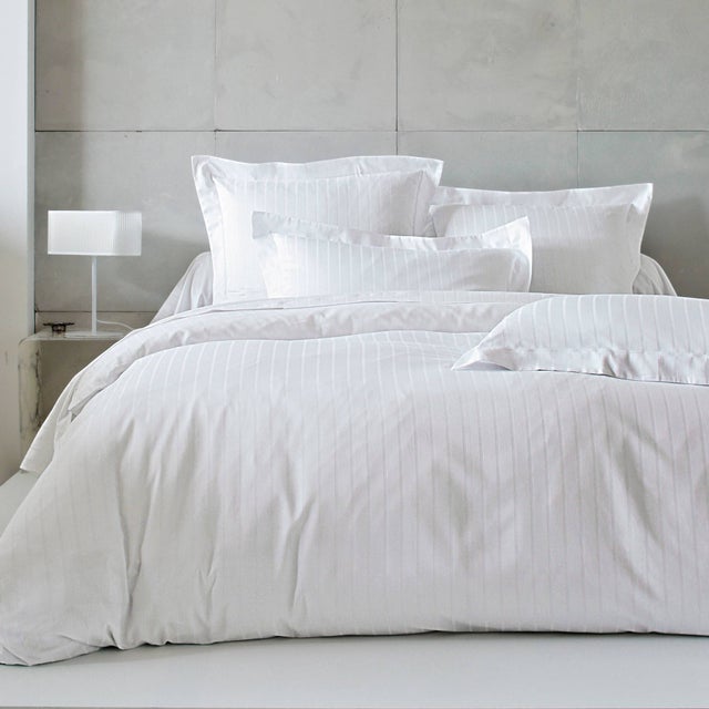 Housse de couette satin Divine-140 x 200 cm-Blanc