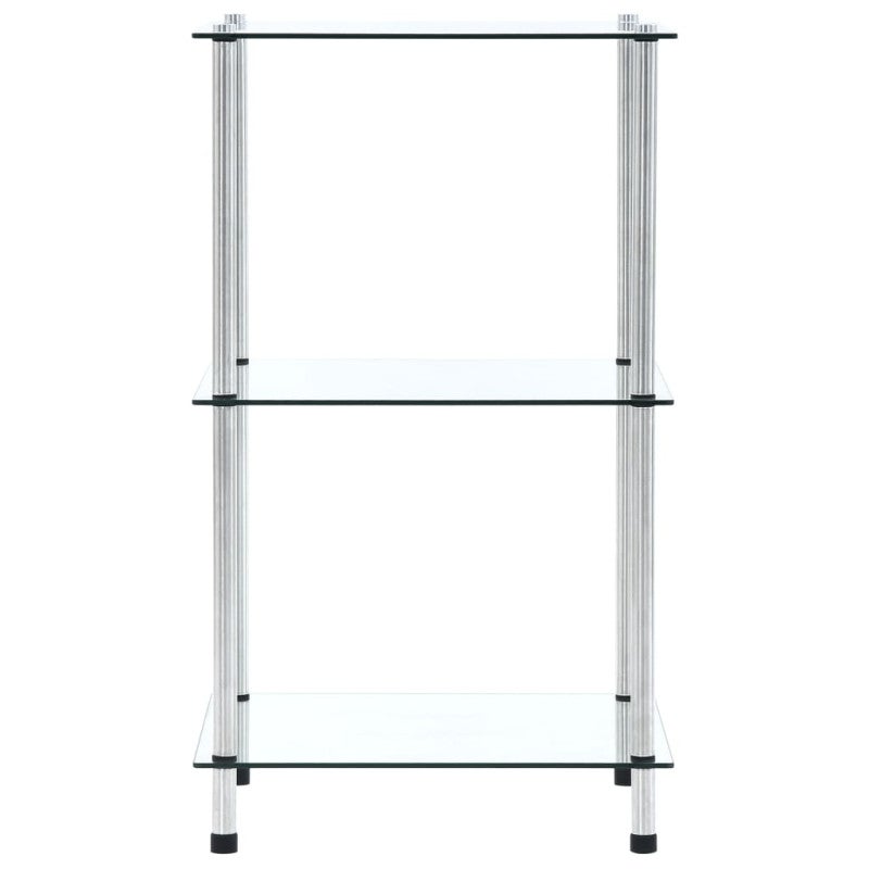 Étagère 3 niveaux Transparent 40x40x67 cm Verre trempé - 2