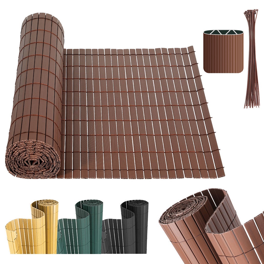 Osłona PVC 80x300 cm, odporna na pogodę, brązowy
