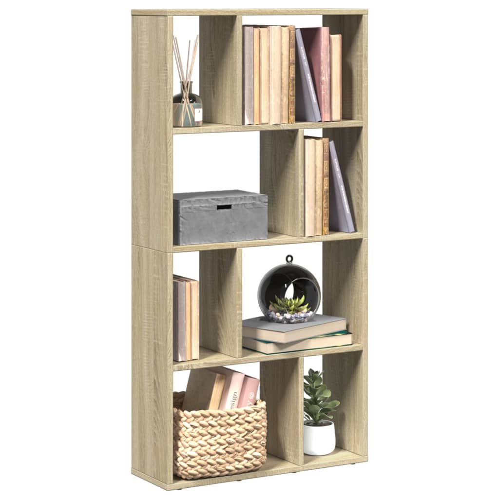 Bibliothèque VidaXL Blanc 60x20x120 Cm - 8 Compartiments, Capacité 80 Kg - Bois D'ingénierie