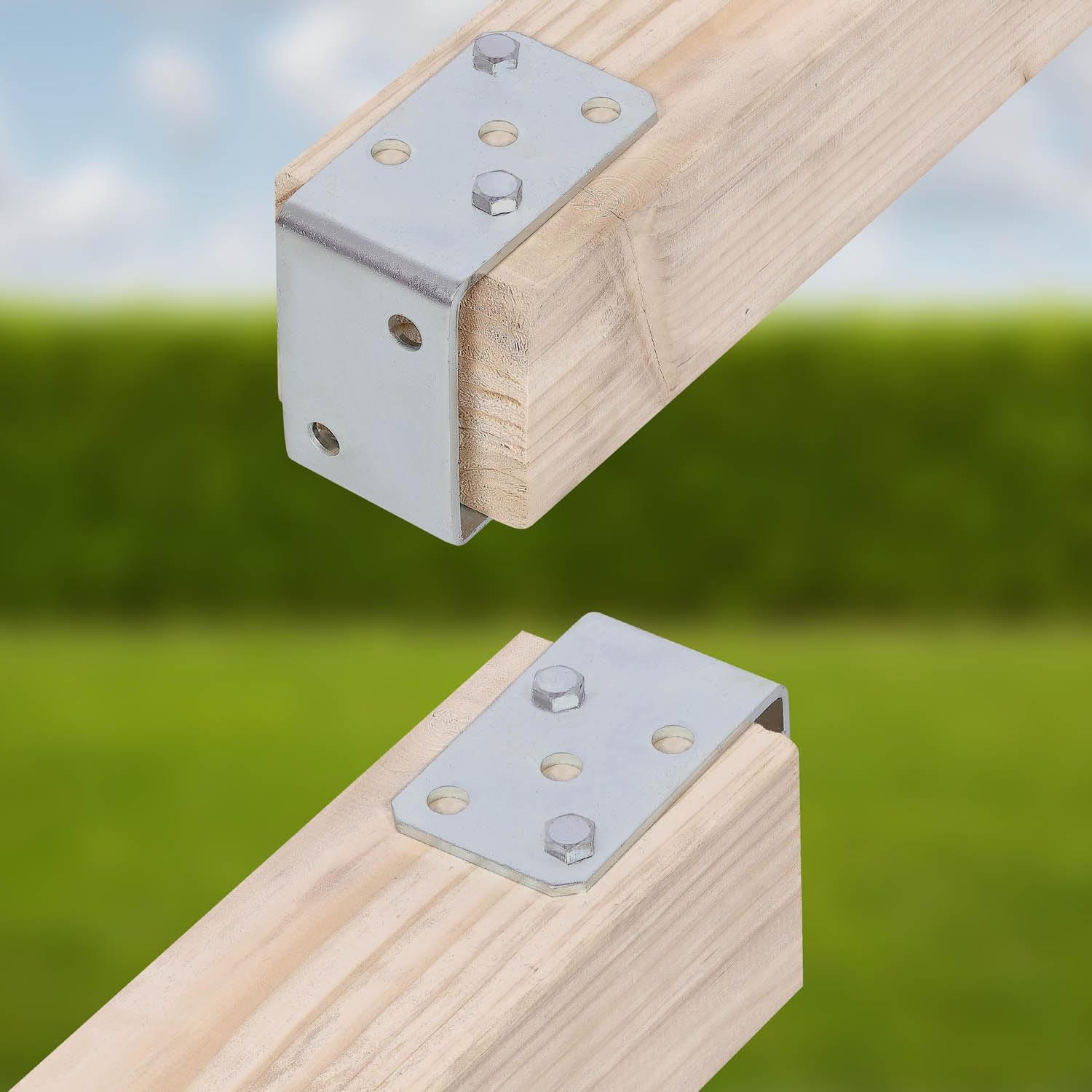 Support de poteau en U à visser 150 mm, galvanisé à chaud, la solution parfaite pour assembler différents éléments, argenté - KOTARBAU - 4
