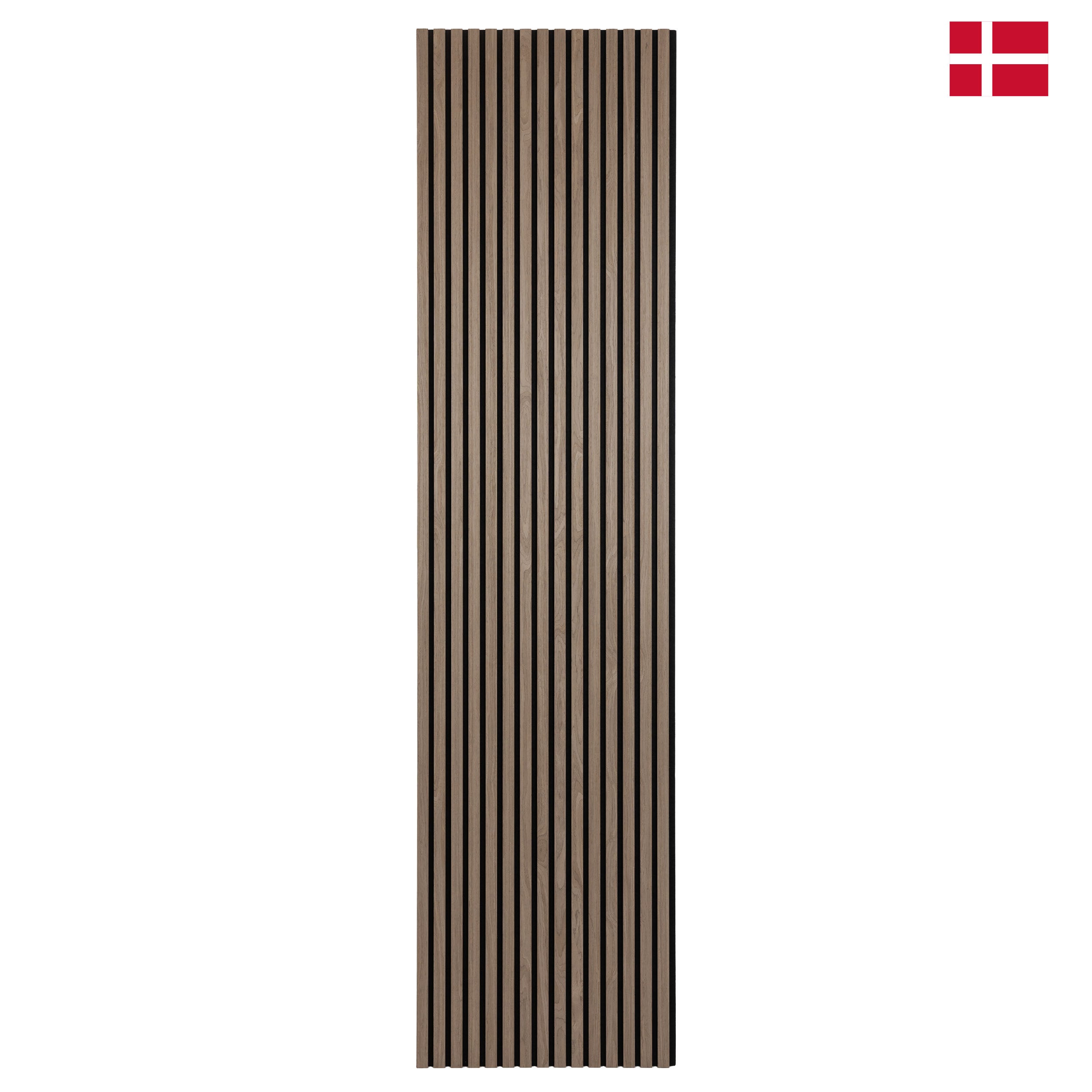 Panneau tasseaux acoustique MDF PREMIUM décor noyer, feutrine noire, 240x60 cm Nordic Acoustics - 3