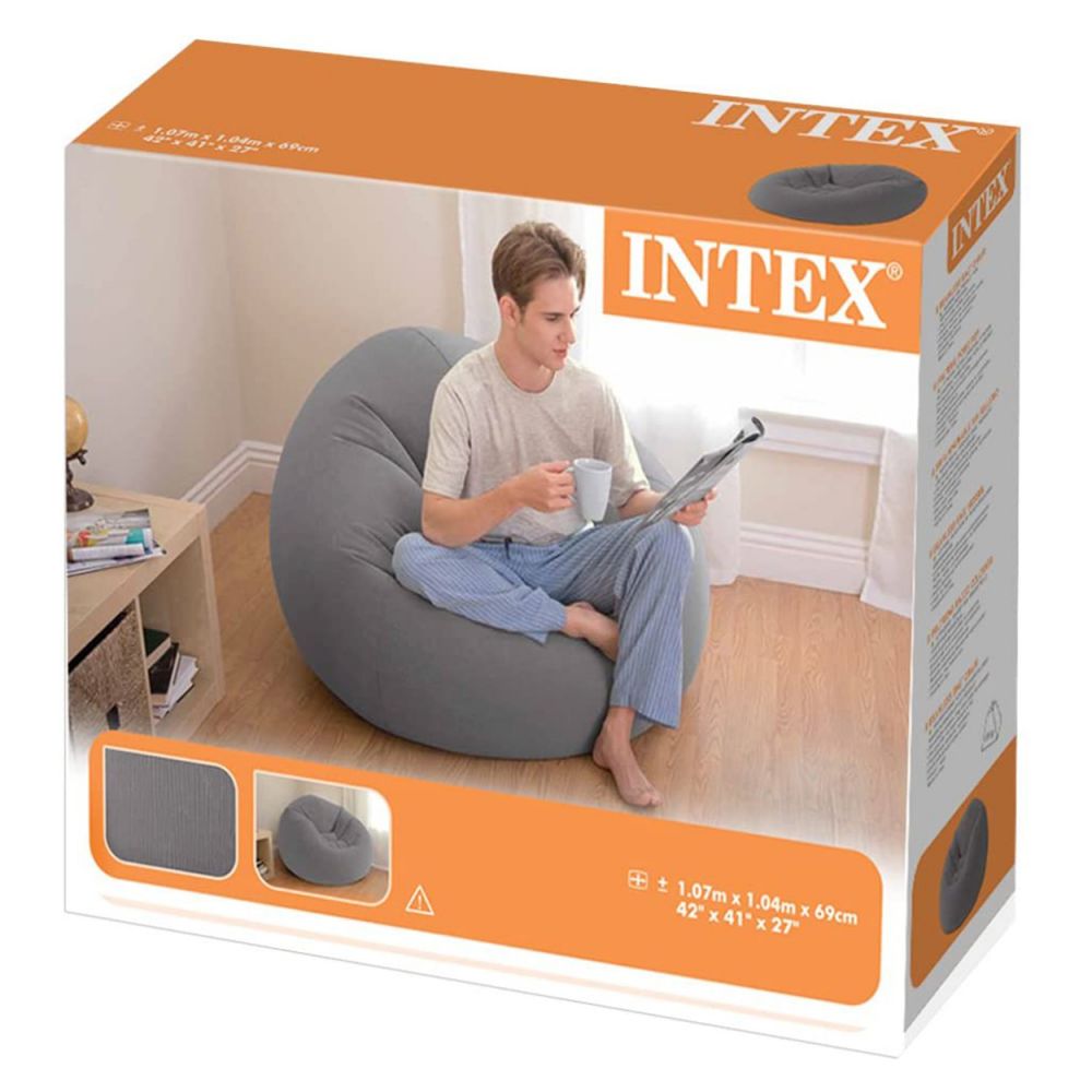 Intex 68579NP - Poltrona Sacco Gonfiabile Beanless Bag, 114x114x71 cm - 11