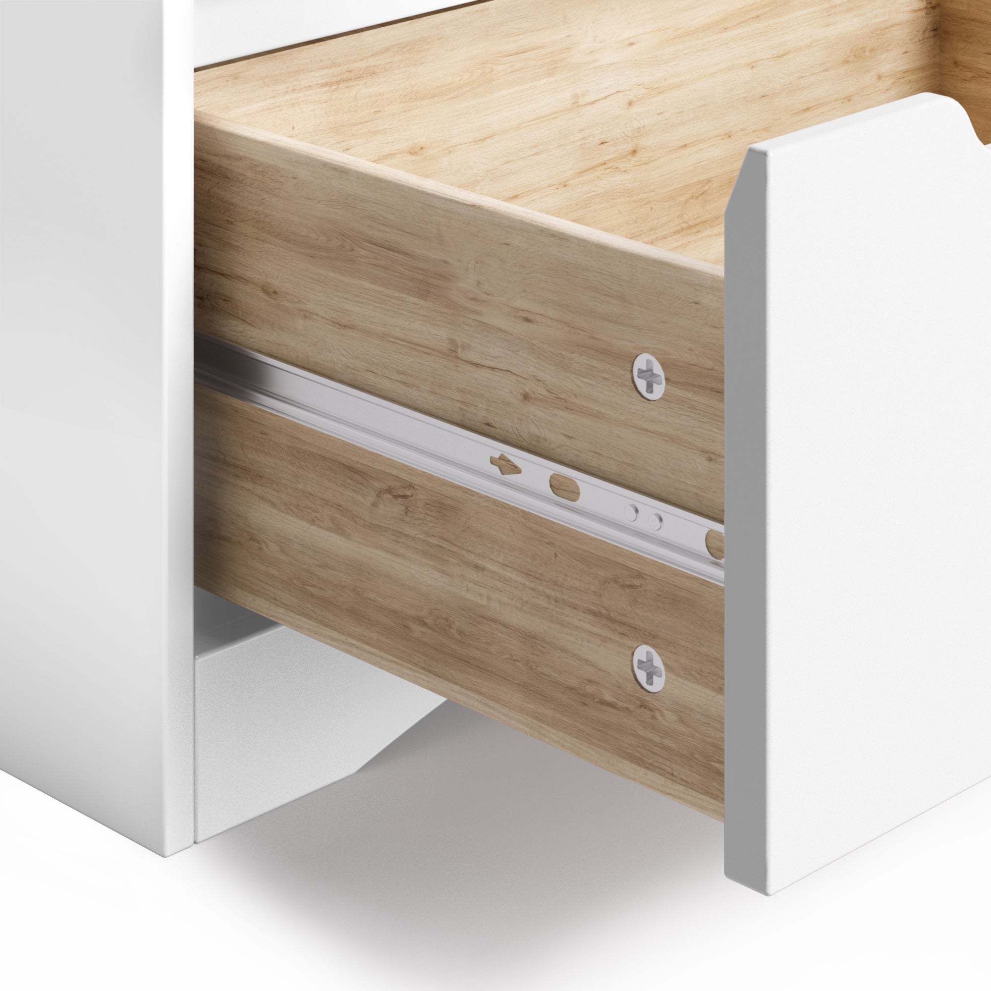 Bealife Cassettiera a 3 cassetti, bianca, 62 x 41 x 82 cm - 9