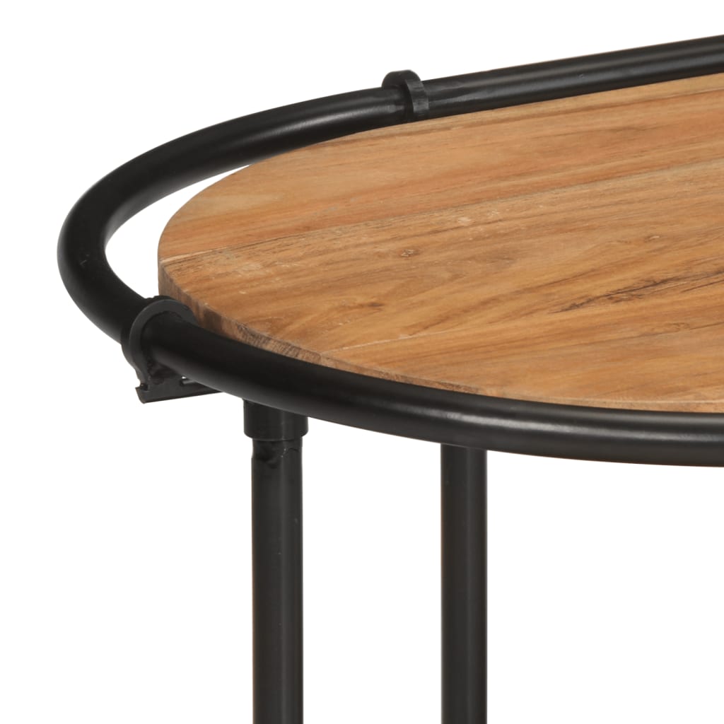 Móvel tv em madeira de acácia maciça 100x42x40 cm - COMFORTXL - 6
