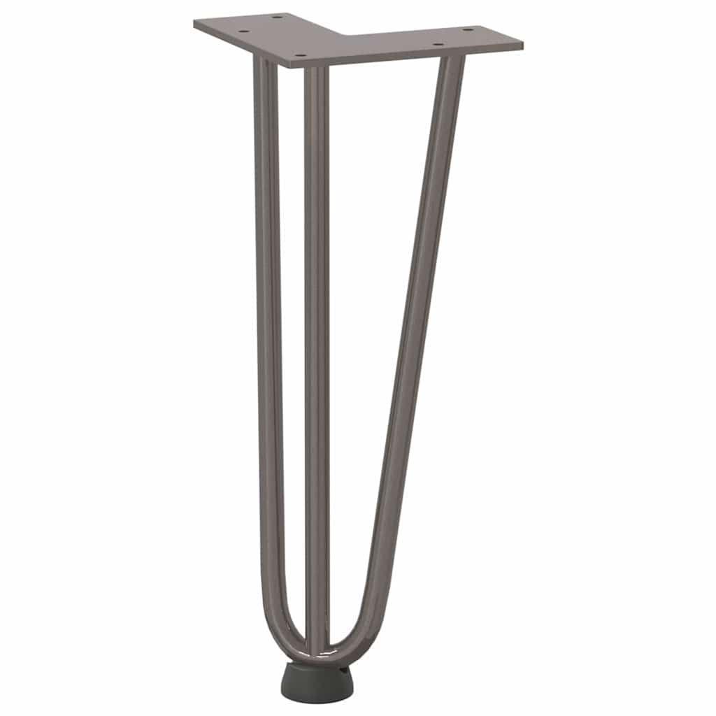 Pernas de mesa em gancho 4 peças aço maciço aço natural 30cm - COMFORTXL - 4