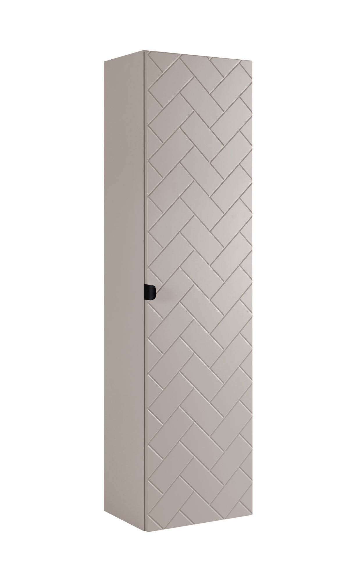 Słupek łazienkowy MADIS 136 cm kaszmir frezowany front półki