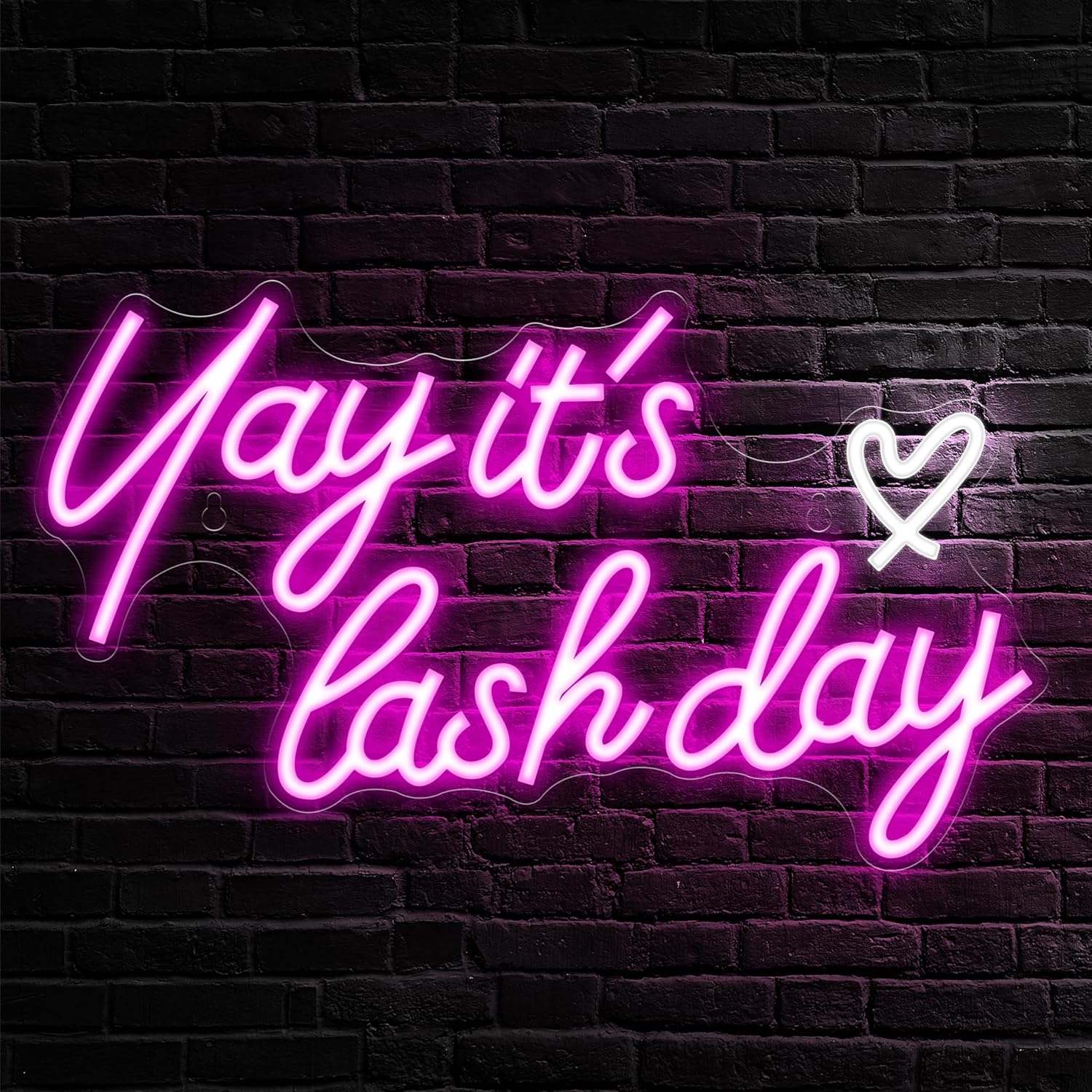 Enseigne néon « Yay It's Lash Day » - Enseigne néon pour cils, enseigne ...