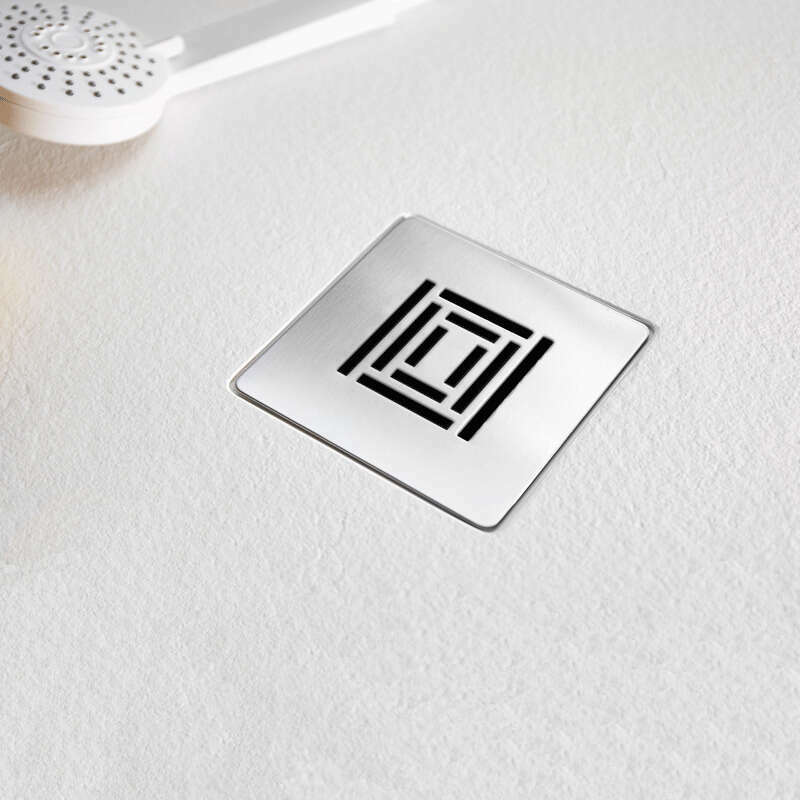 Receveur de douche ultra-léger LOGIC - 100 x 90 cm - Blanc - Résistant et Facile à installer - Salle de bain - Douche - 4