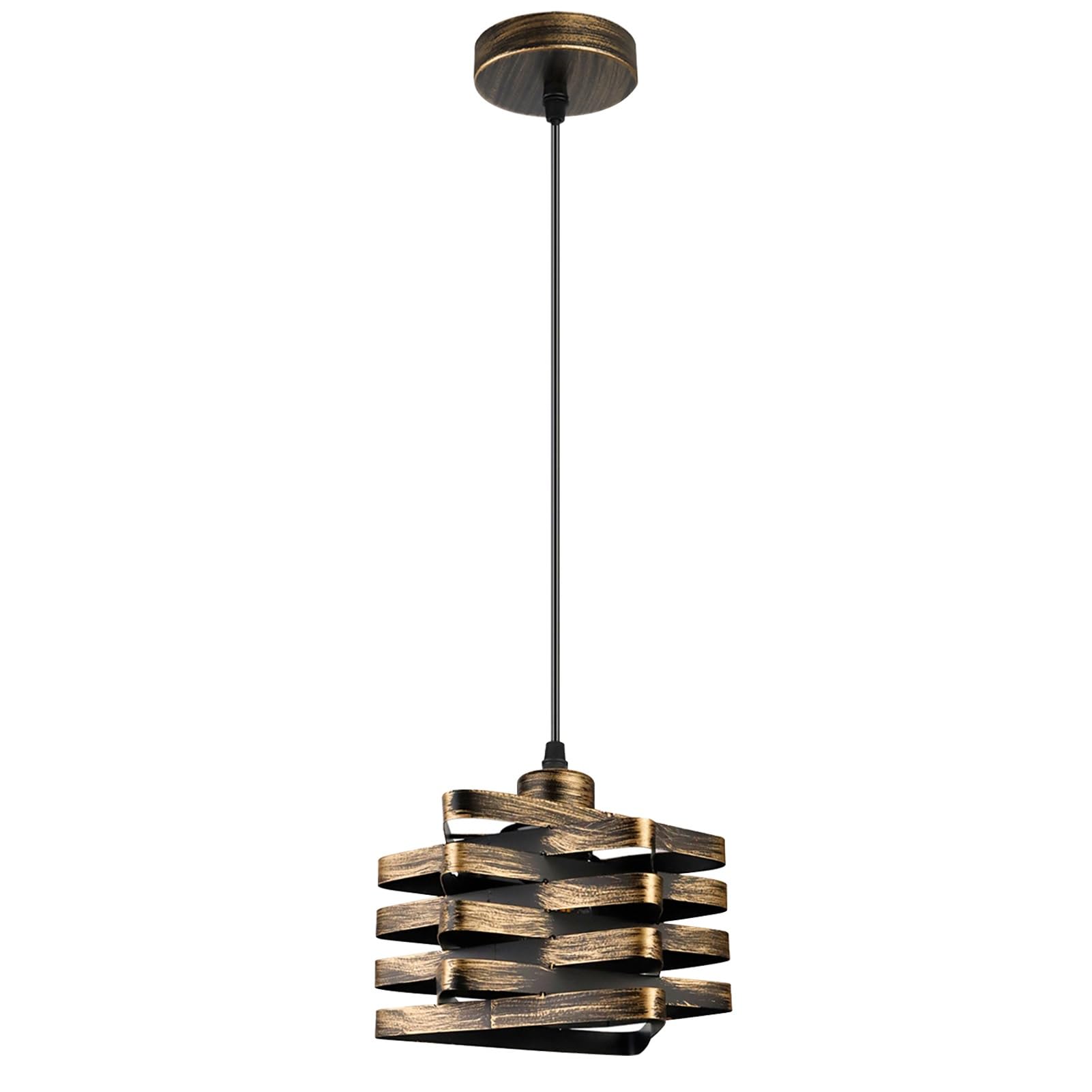 Metalowa lampa wisząca w stylu vintage z metalową klatką E27 Edison Loft Lampa sufitowa przemysłowa do piwniczki na wino, patio, dziedzińca, podjazdu
