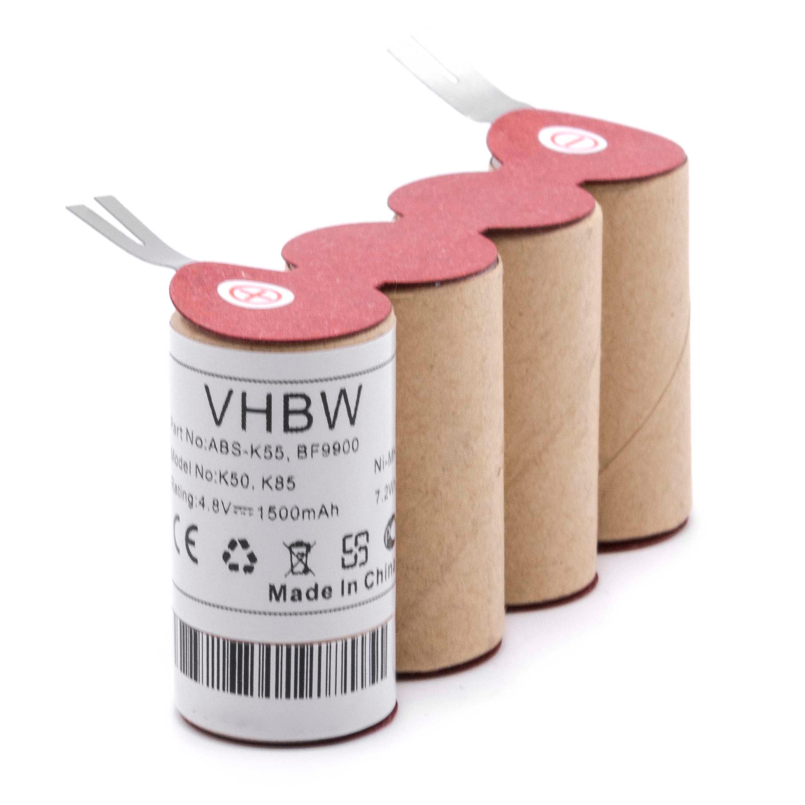 vhbw Batterie compatible avec Kärcher K85, K50 aspirateur (1500mAh, 4,8V, NiMH) - 4