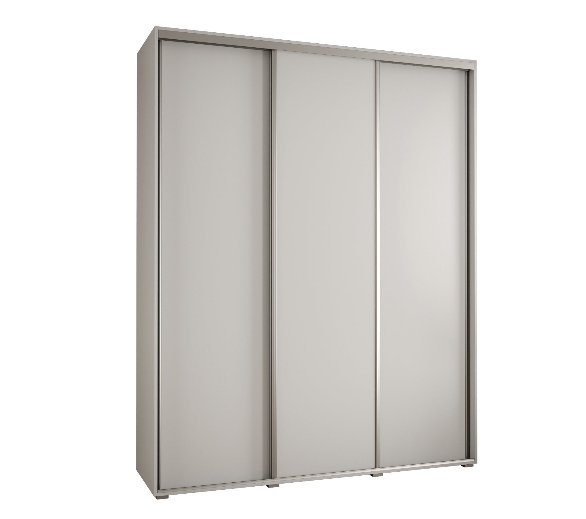 Szafa przesuwna wysoka Davos 1 200 x 60 x 235,2 cm biały + biały + u. srebrny - Abiks Meble