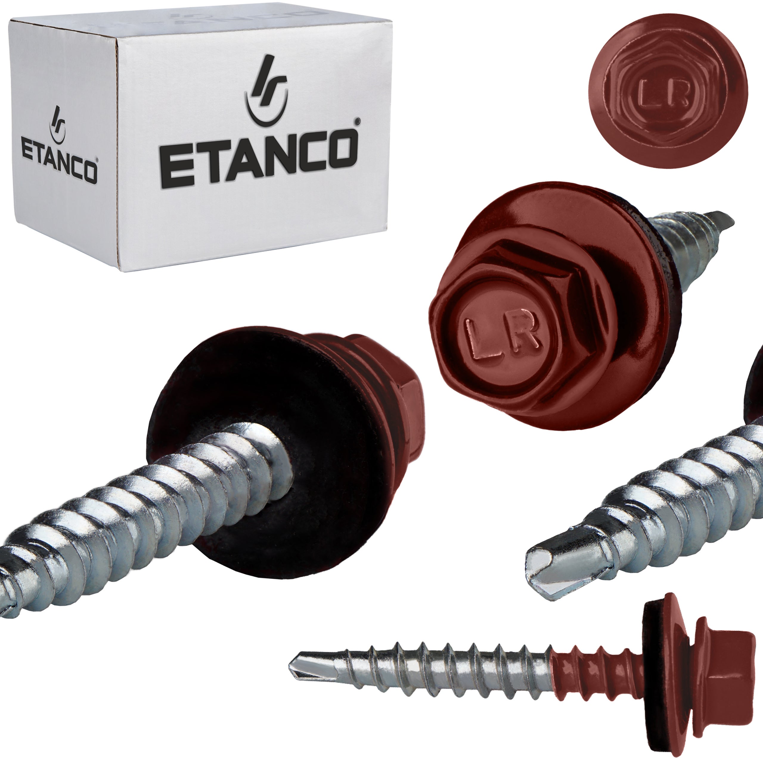 Wkręty farmerskie Etanco GTF2 4,8x35 mm RAL 3009 250szt