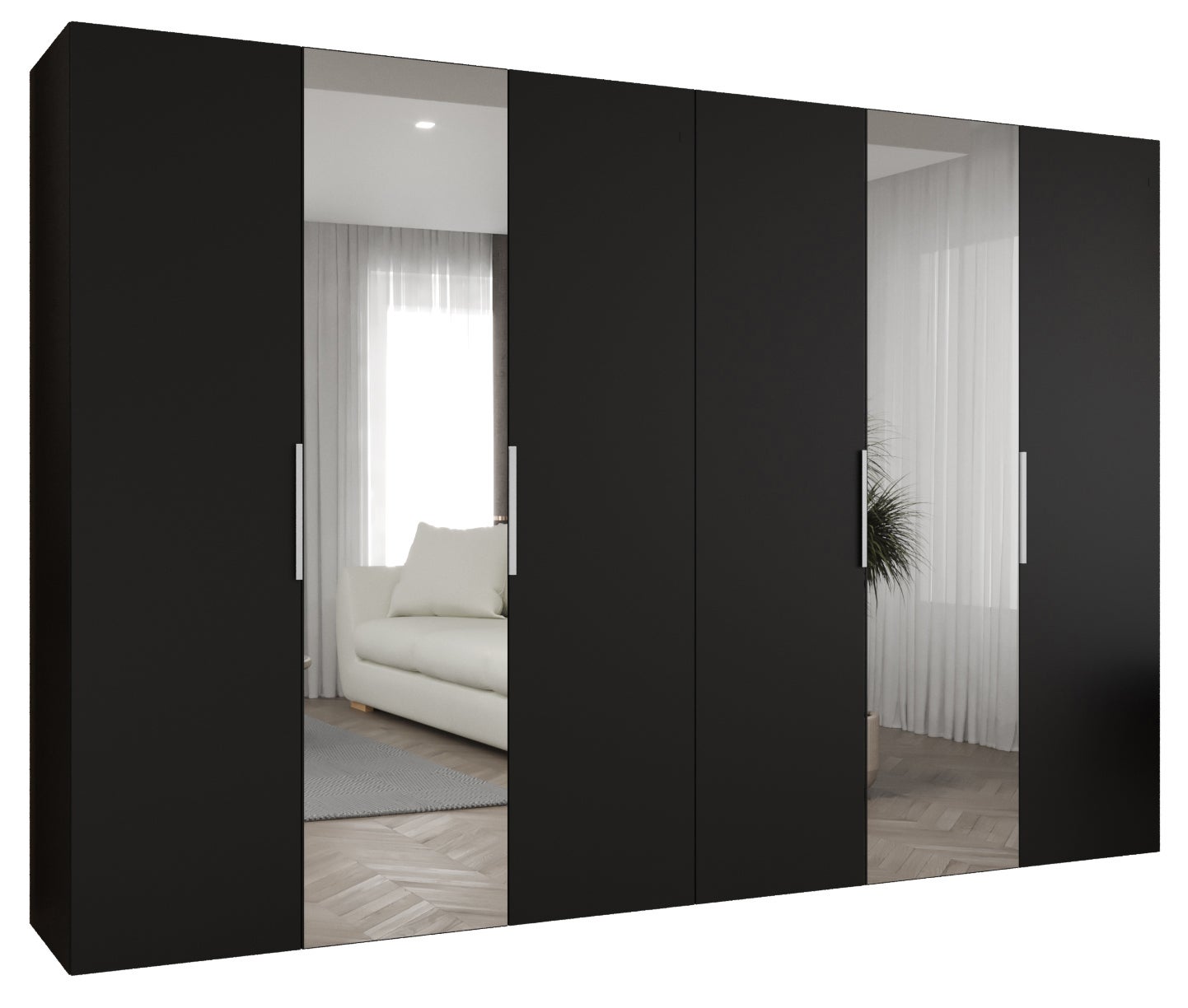 Szafa uchylna otwierana Marbella 2 300 x 52 x 202 cm czarny + u. kaszmir Abiks Meble
