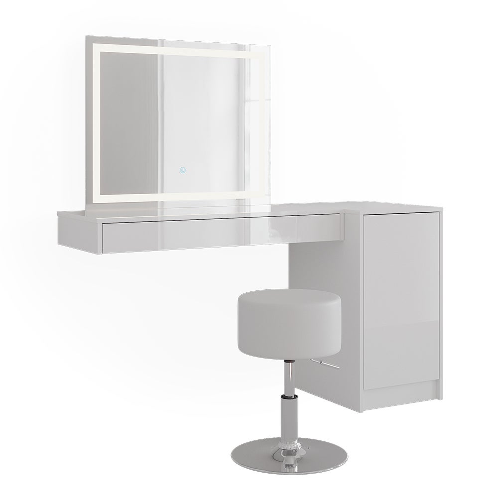 Vicco Stół do toalety Sherry, Biały, 100 cm 5 części