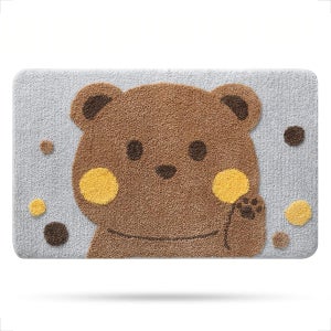 Tappeto Da Bagno Soffice Con Due Draghi Feroci E Ruggenti - Morbido Peluche 99x50 Cm, Antiscivolo E Assorbente, Per Bagno E Cucina