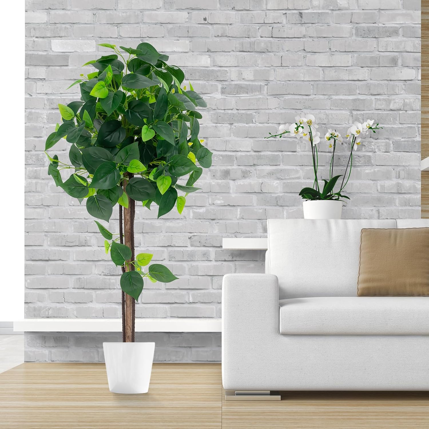 Pianta artificiale Eucalipto da 180 cm con vaso di 17,5 cm | Leroy Merlin