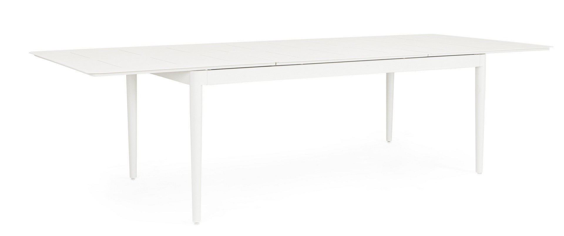 Rozkładany stół aluminiowy z automatycznym wysuwaniem, 200x300, biały, do użytku wewnątrz i na zewnątrz