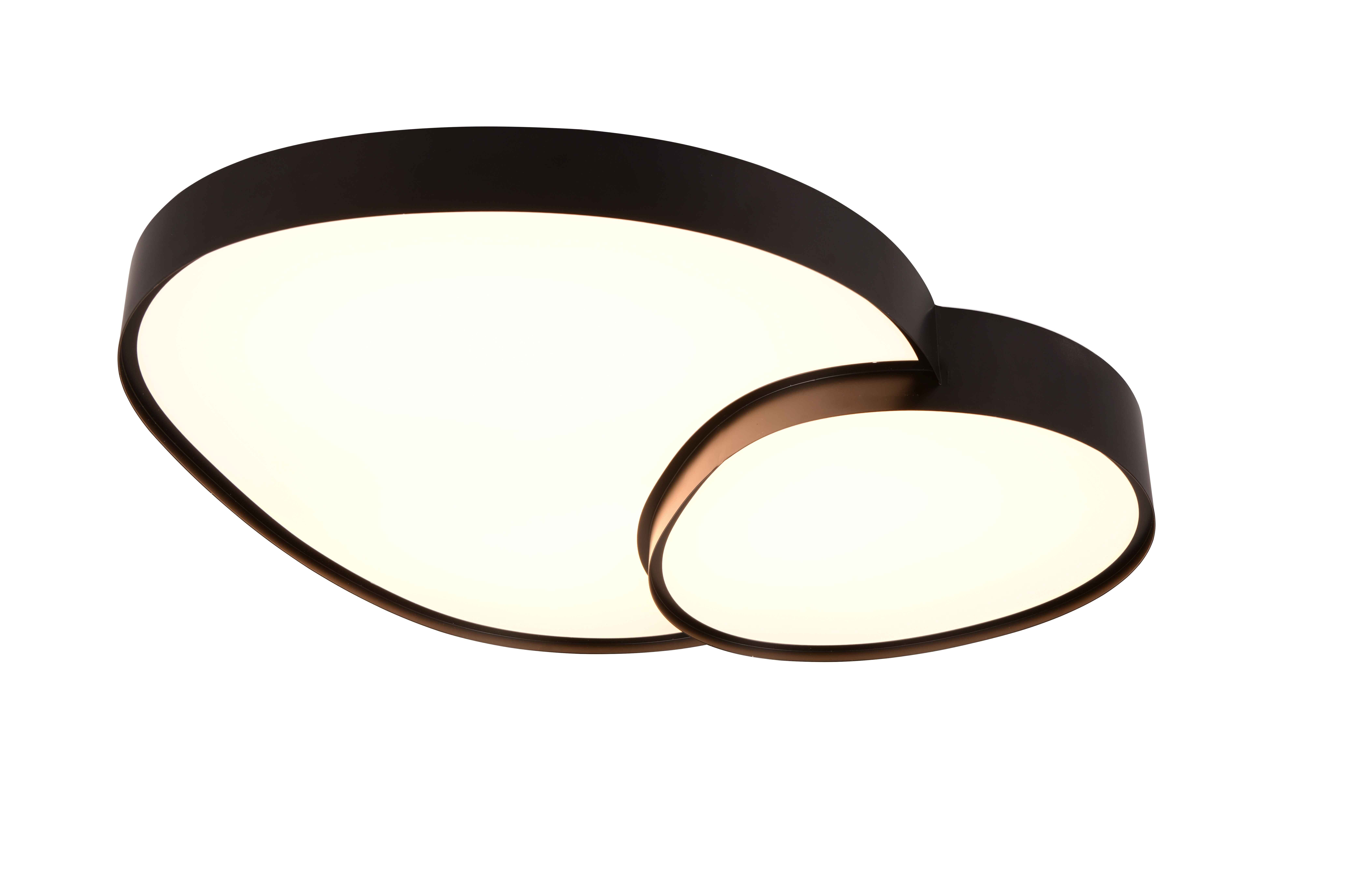 Plafon Rise niestandardowy czarno-biały LED 51W 2700K-6500K 5100lm z pilotem wym: 11 x 63 cm IP20 metal Trio