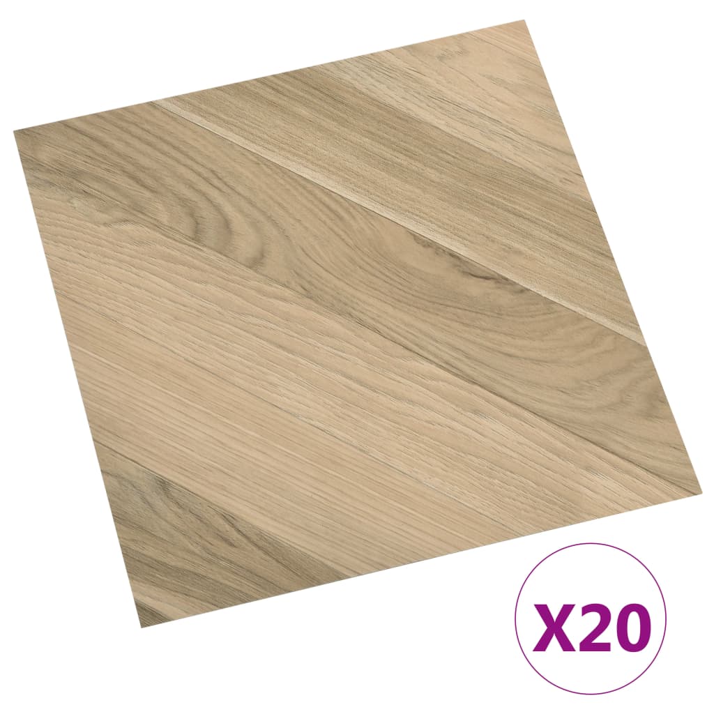 20 piezas lamas de suelo autoadhesivas | tarimas de suelo | tarimas autoadhesivas pvc 1,86 m² marrón rayado cfw32649