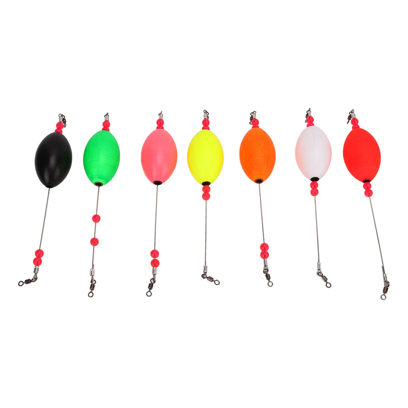 Set Da Pesca 6 Galleggianti In Schiuma EVA Luminosi - Boe Visibili Al Buio Per Luccio, Persico, Carpa, Misure 18-20 Cm, Pesi 10g/20g/30g