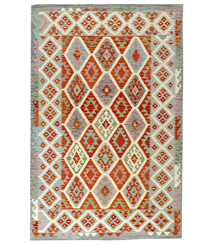 Hamid - Tapis KILIM HERAT design géométrique 292x197cm - 2