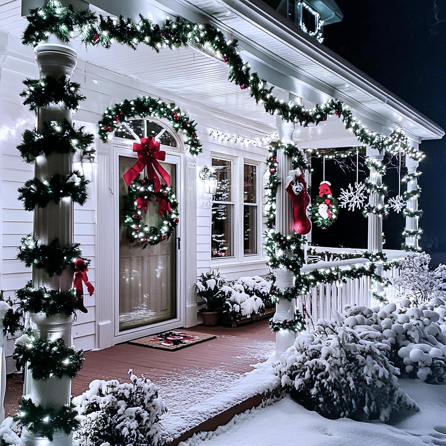 Guirnalda de luces LED navideñas para interior y exterior, 25 m - 1000 LED, Luz decorativa impermeable para árbol de Navidad con control remoto - 2