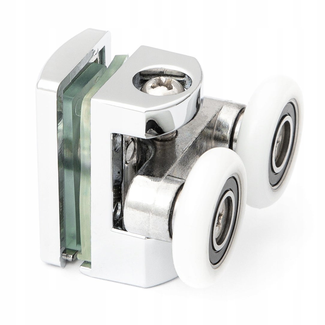 ROLKA ROLKI 25mm PODWÓJNA METALOWA DO KABINY PRYSZNICOWEJ DO OWORU OD 8 mm