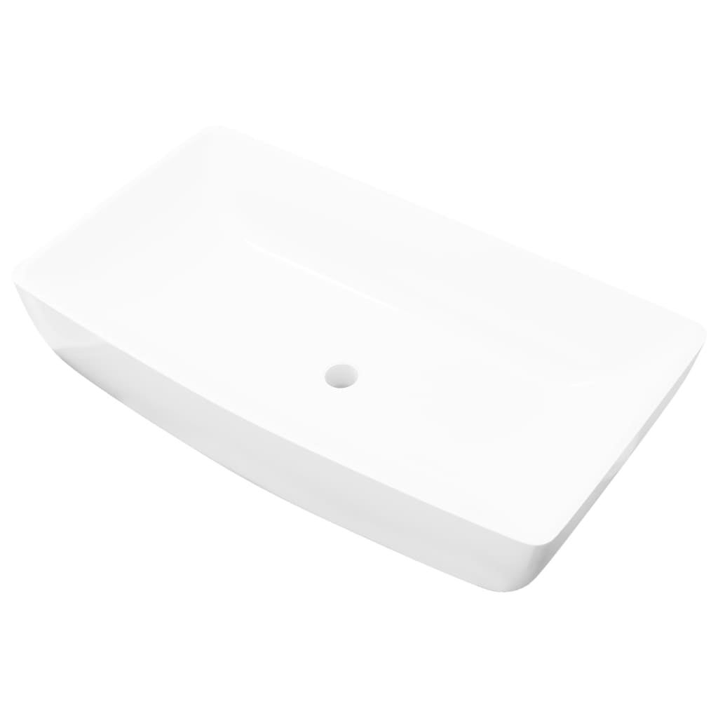 Lavabo De Ba O Moderno Lavabo Lujoso Rectangular Cer Minca Blanco