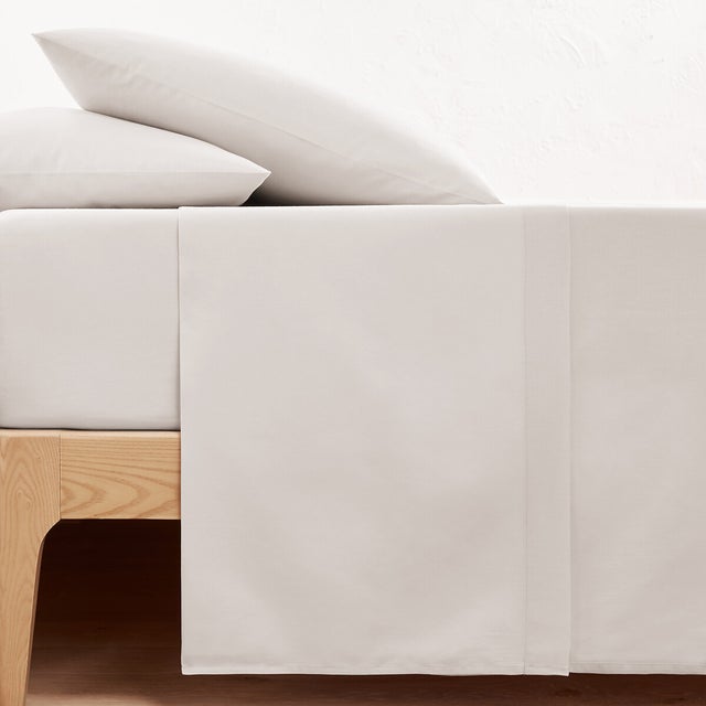 Drap plat uni en coton biologique, Scenario - Beige - 270 x 290 cm