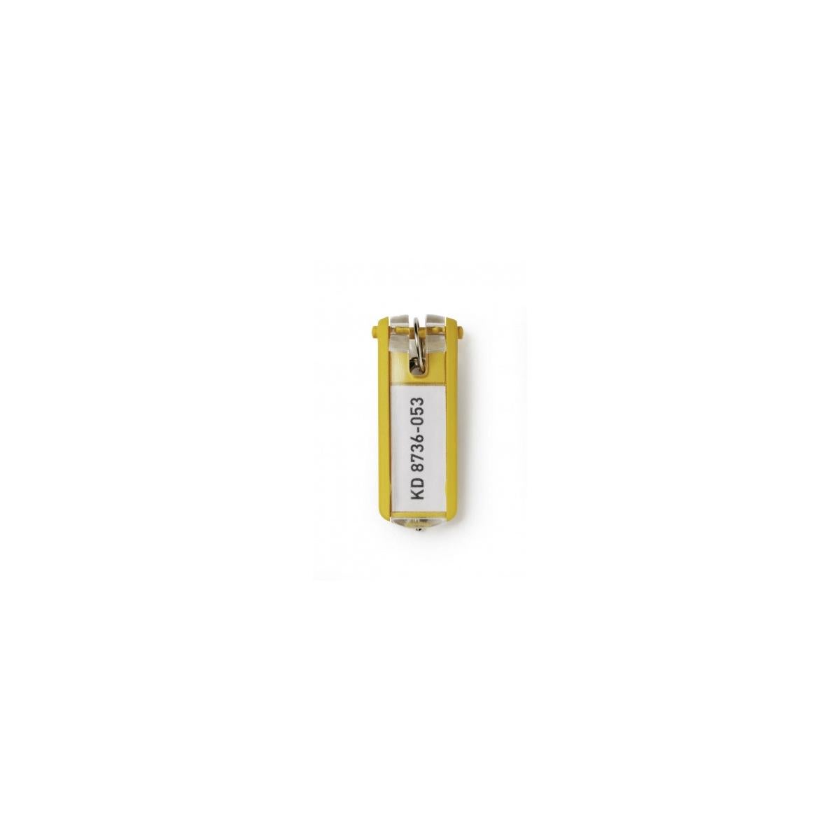 Brelok Durable KEY CLIP trwały plastik mechanizm easy-open żółty