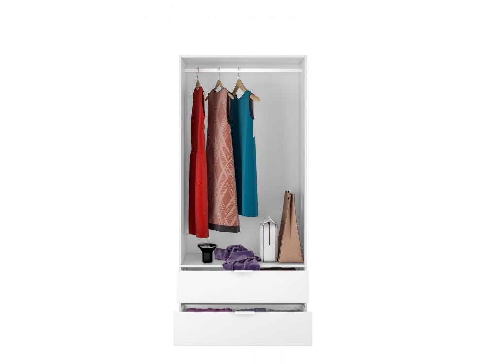 Armoire penderie FANNY L81 x H180cm - Blanc - 4