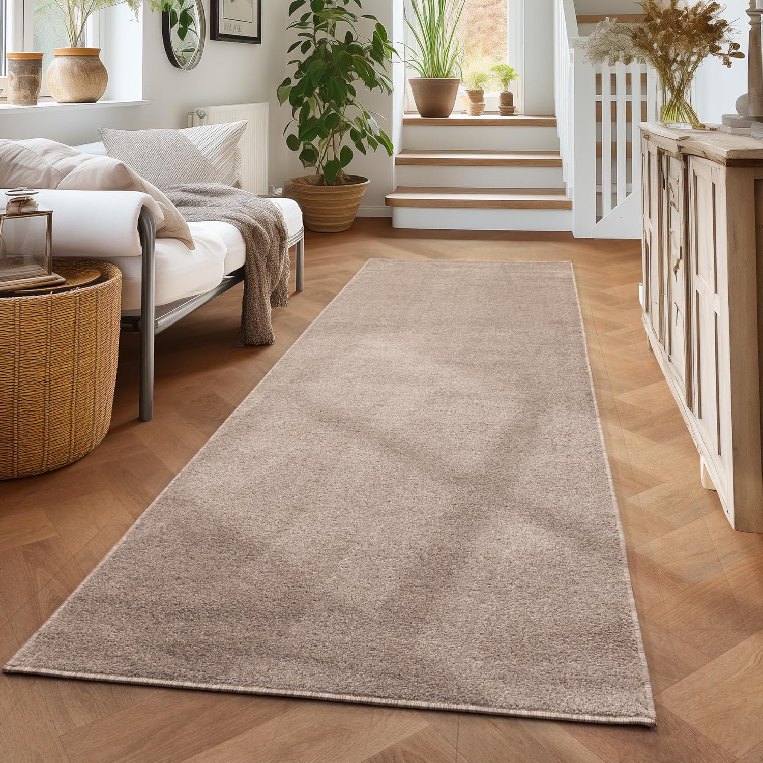 Tapis uni de Salon Chambre Relax Sobre et Epuré - Beige 120 x 170 cm - 3