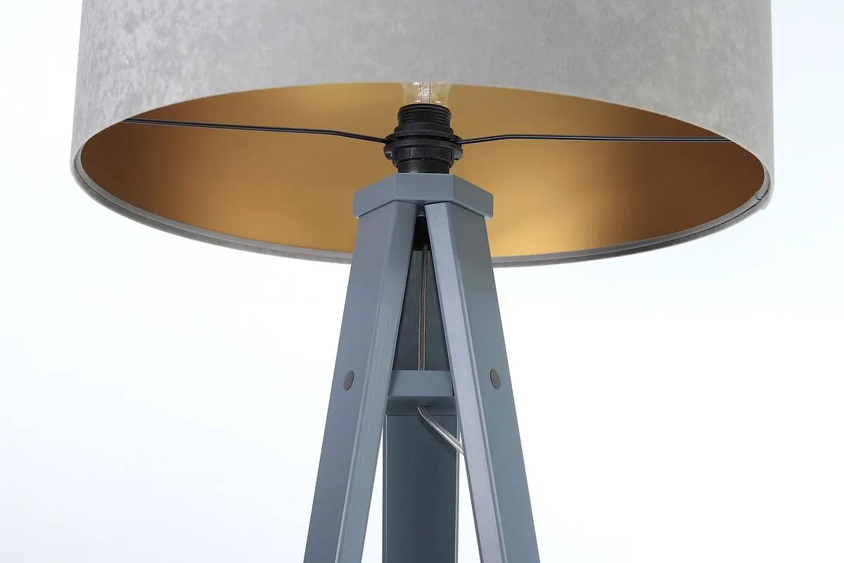 Lampa stojąca HOME 50 szara/złota/szara