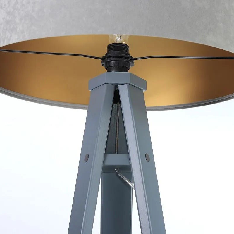 Lampa stojąca HOME 50 szara/złota/szara