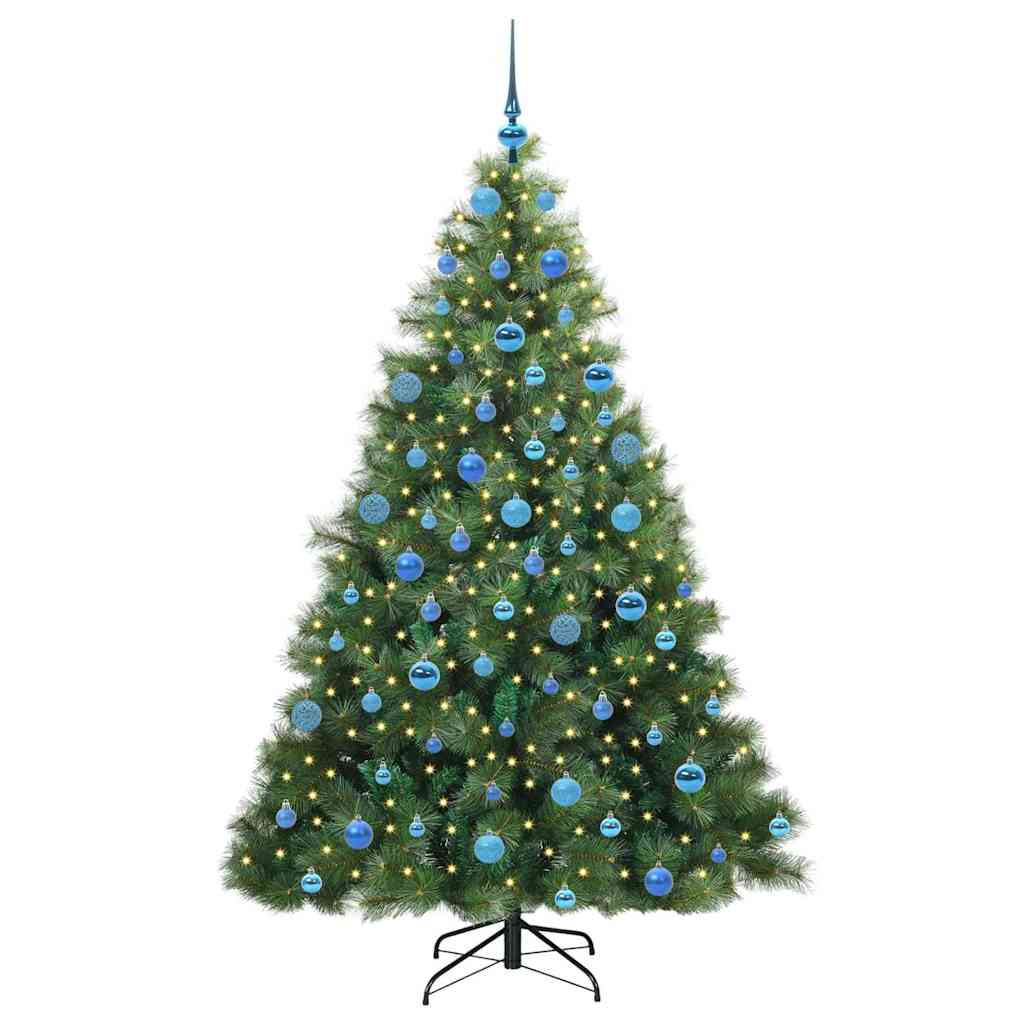 Sapin de Noël | Arbre de Noël artificiel avec 300 LED Vert 180 cm PE et PVC - 3
