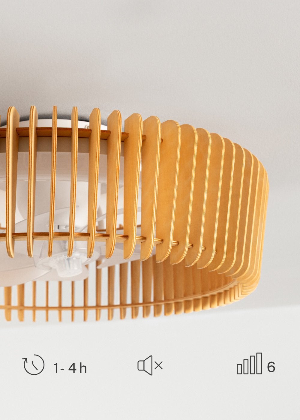 CREATE - WIND CRAFT S - Ventilateur de plafond 20W silencieux Ø58cm pales orientables avec eclaraige LED avec eclaraige sans wifi - 6