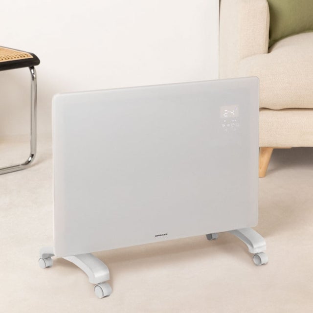 CREATE - WARM CRYSTAL 1500W - Convector eléctrico de cristal con WiFi con ruedas