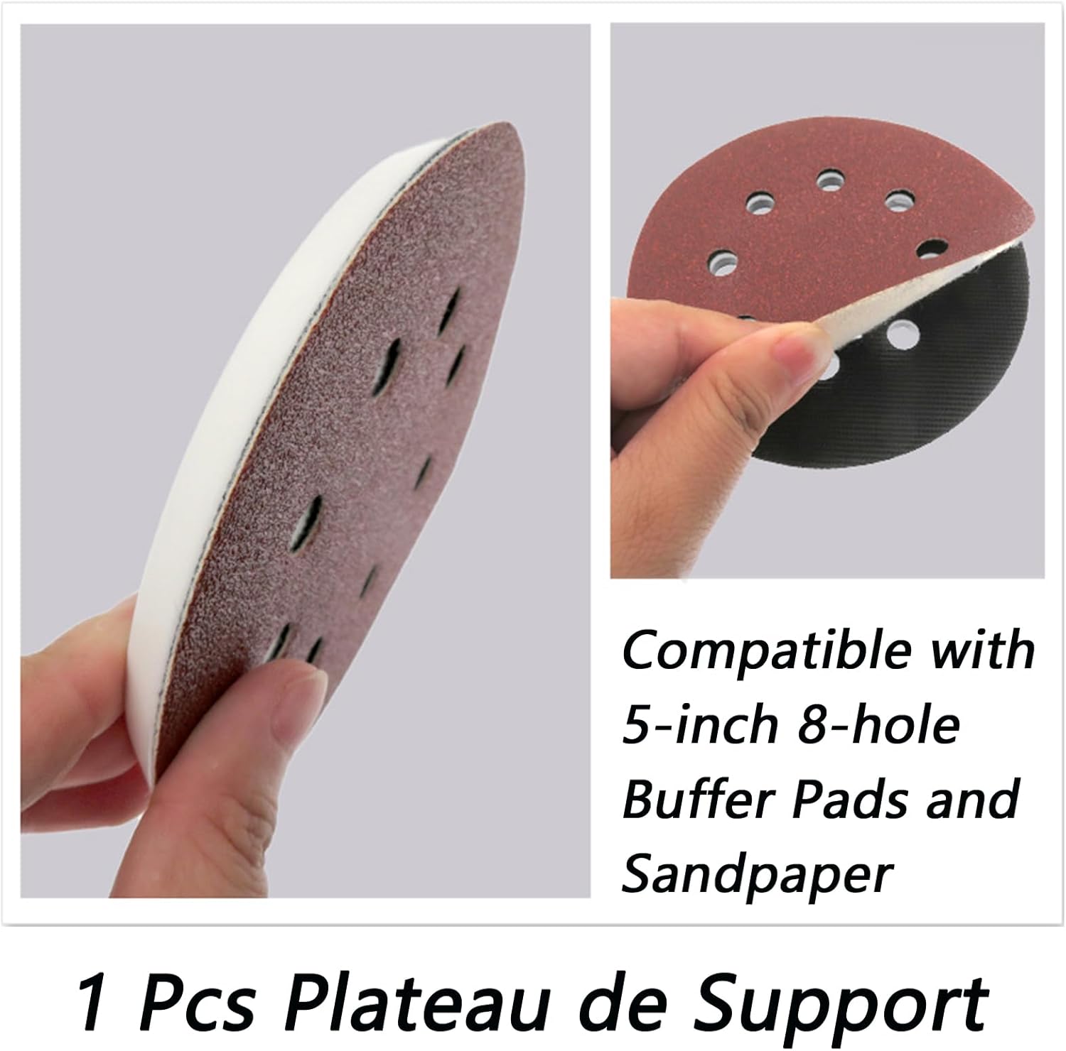 Plateau de Ponçage 125 mm, ,pour Bosch PEX 300/400 AE Ponceuse Excentrique par Poweka - 4