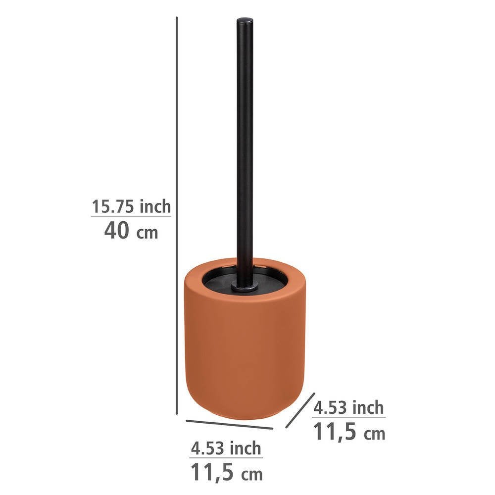 Brosse WC AVELLINO, céramique, couleur terre cuite, Wenko, WENKO - 4