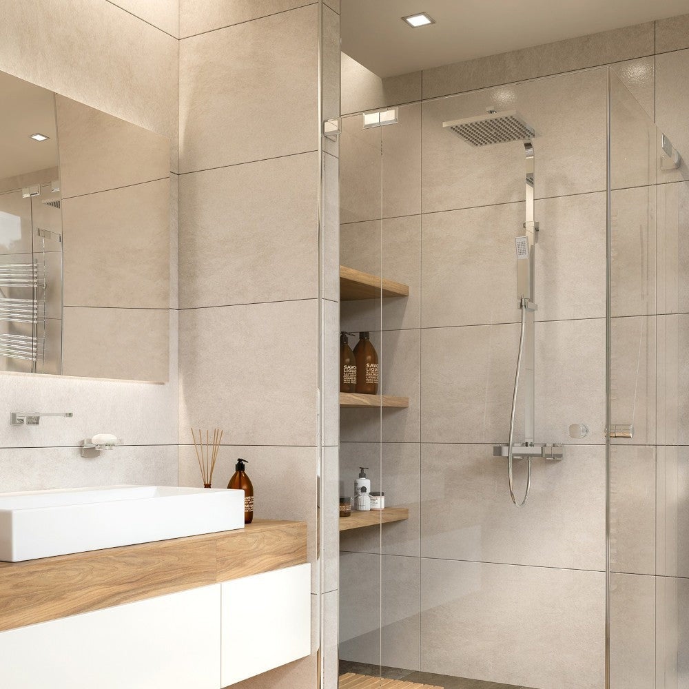 Ensemble De Douche Seven Square Chrome Poli Metaform