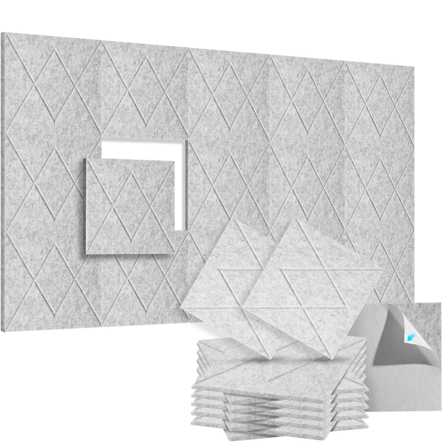 Panneau mural autocollant en bois HSC Gris Panneau mural autocollant en bois HSC Gris