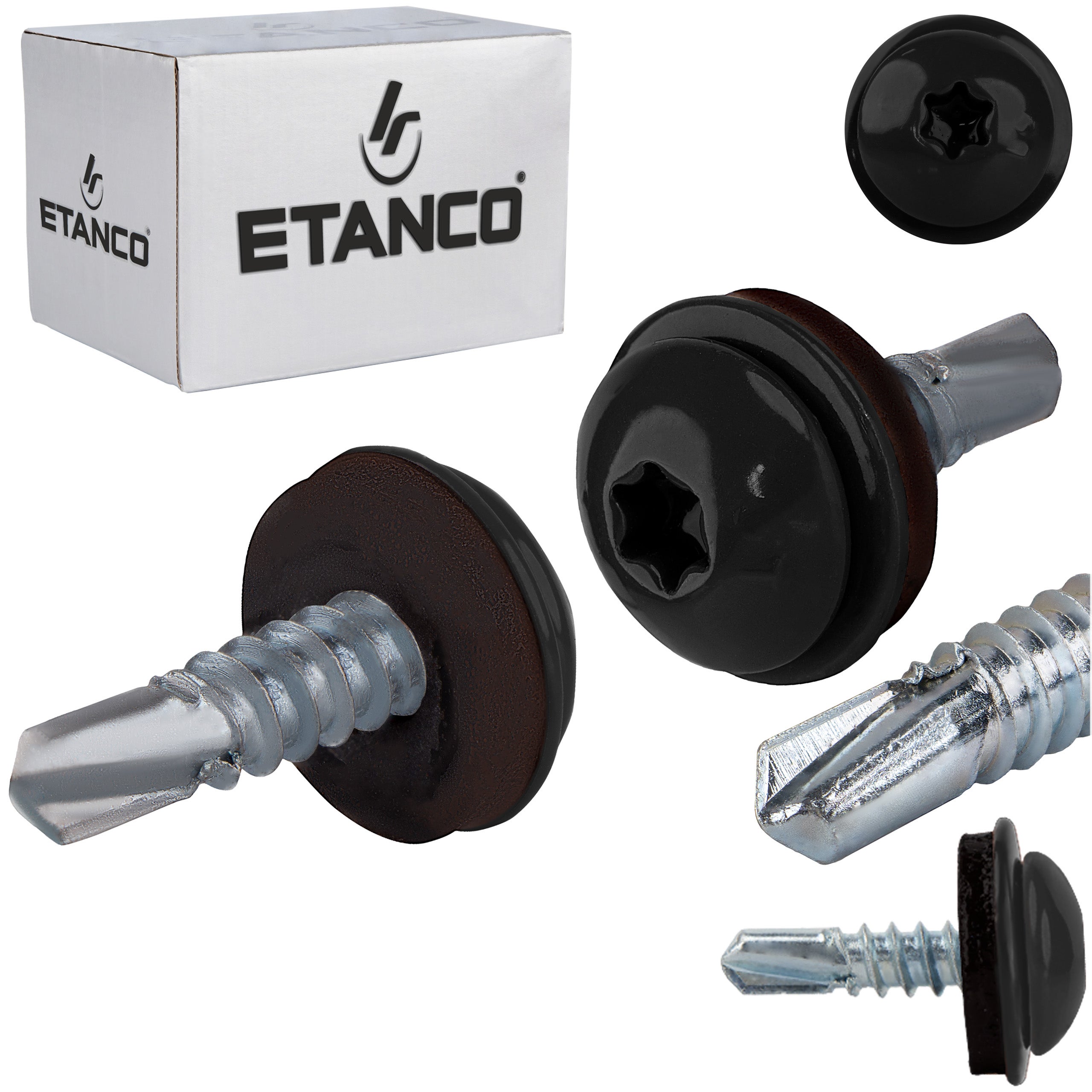 Wkręty samowiercące do metalu Etanco GT3 PH 4,8x19 mm RAL 9005 250szt