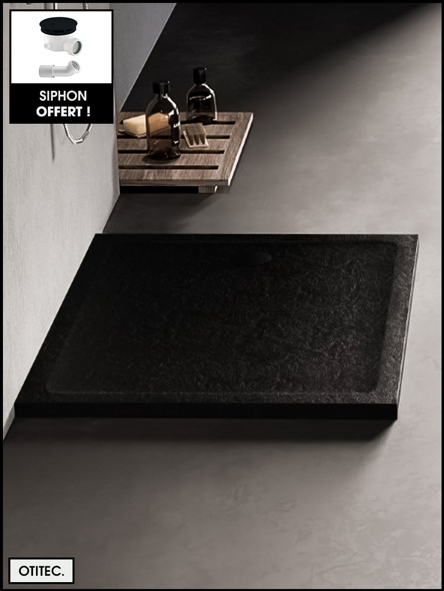 PLATO DE DUCHA RESINA RECTANGULAR NEGRO 90X140X3CM