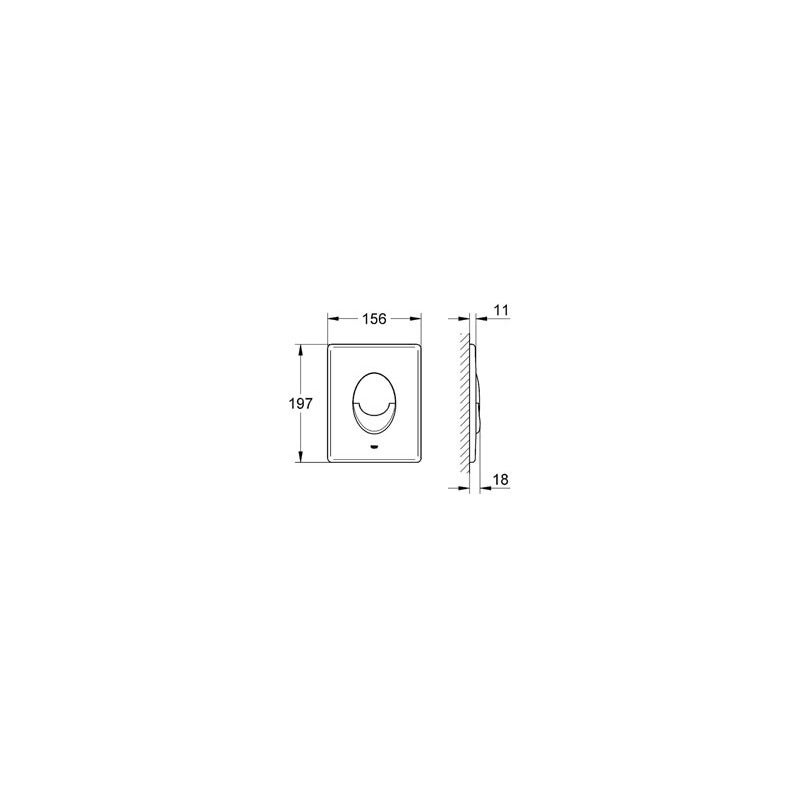 Grohe Piastra Di Azionamento Skate Air Cromata Per Cassetta Incasso – Ricambio Originale 42304000 - 3