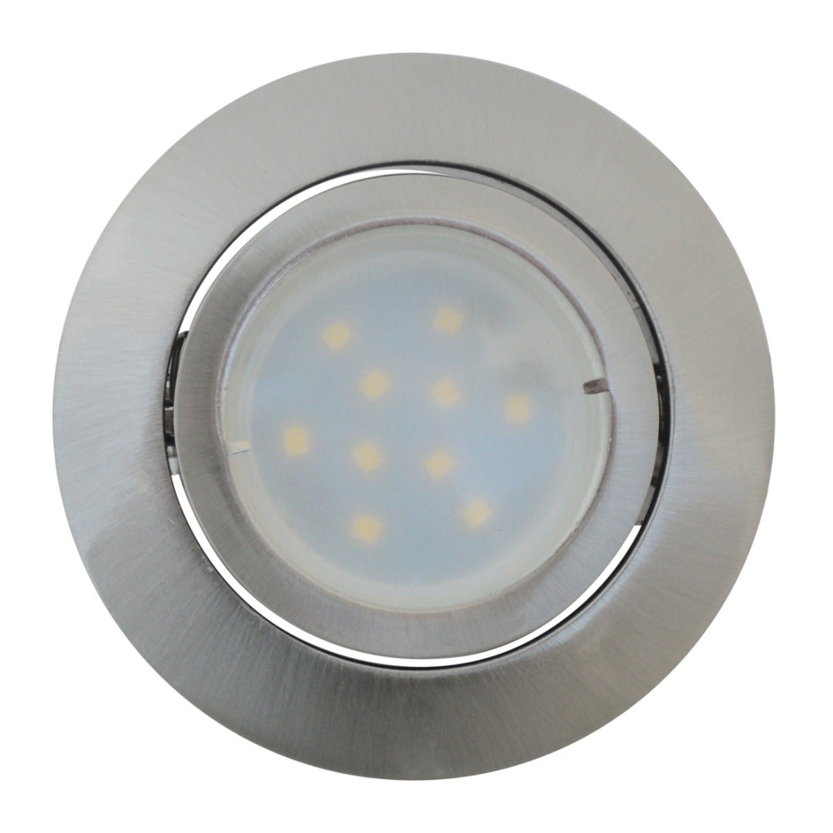 Lot de 6 Spot Led Encastrable Complete Satin Orientable lumière Blanc Chaud eq. 50W ref.209 - 3