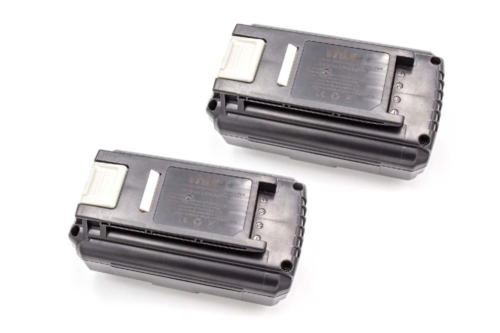 vhbw 2x batteria compatibile con Ryobi RY40600 RY40601 RY40530 RY40610 RY40601A utensile elettrico 5000 mAh Li Ion 36 V